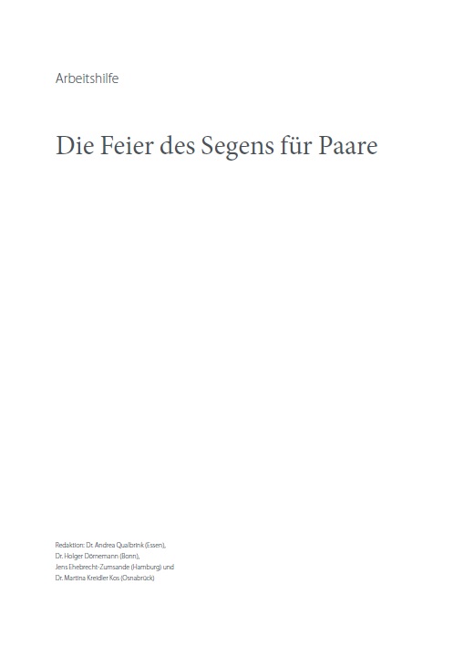 Die Feier des Segens für Paare (Arbeitshilfe)